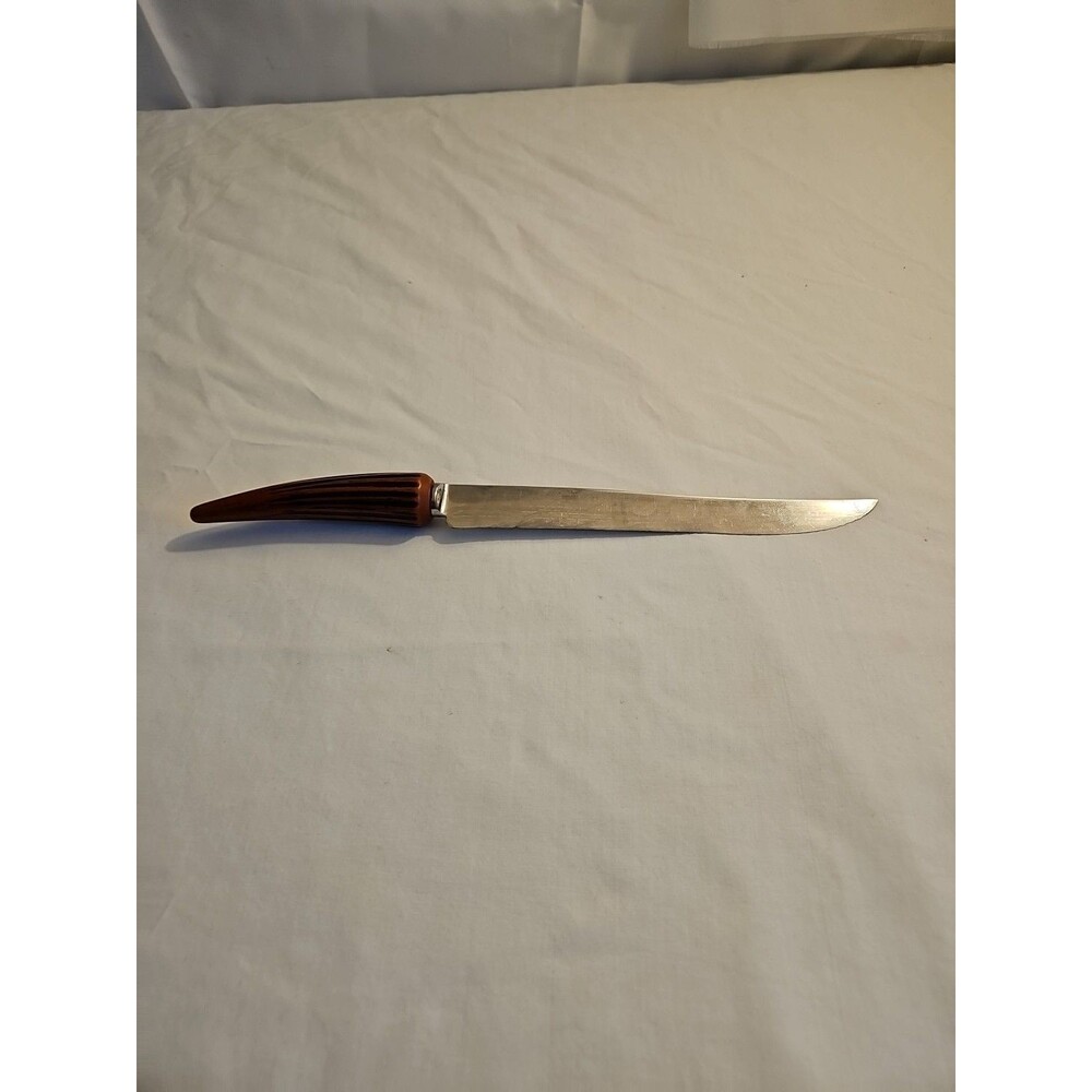 Vintage Sheffield England Crown Crest Carving Knife Pre-Owned 12.75"